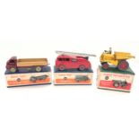 Dinky 555 Fire Engine with Extending ladder - Good, Dinky 522 Big Bedford Lorry maroon cab and