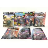 7 x Star Trek Playmates figures in bubble packs. (One opened pack).