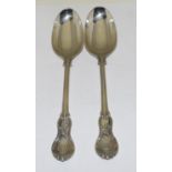2 x Victorian table/serving spoons, 205 grams.