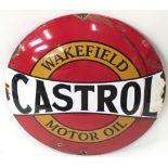 Round Castrol Enamel advertising sign