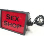 Vintage Sex Shop illuminated sign light box