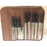 9 piece knife set in bag (077)