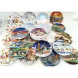 Large collection of Poole Pottery transfer printed small plates. Various themes. 26 in lot