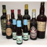 Selection of various alcoholic drinks including vintage beers and port. All unopened with the