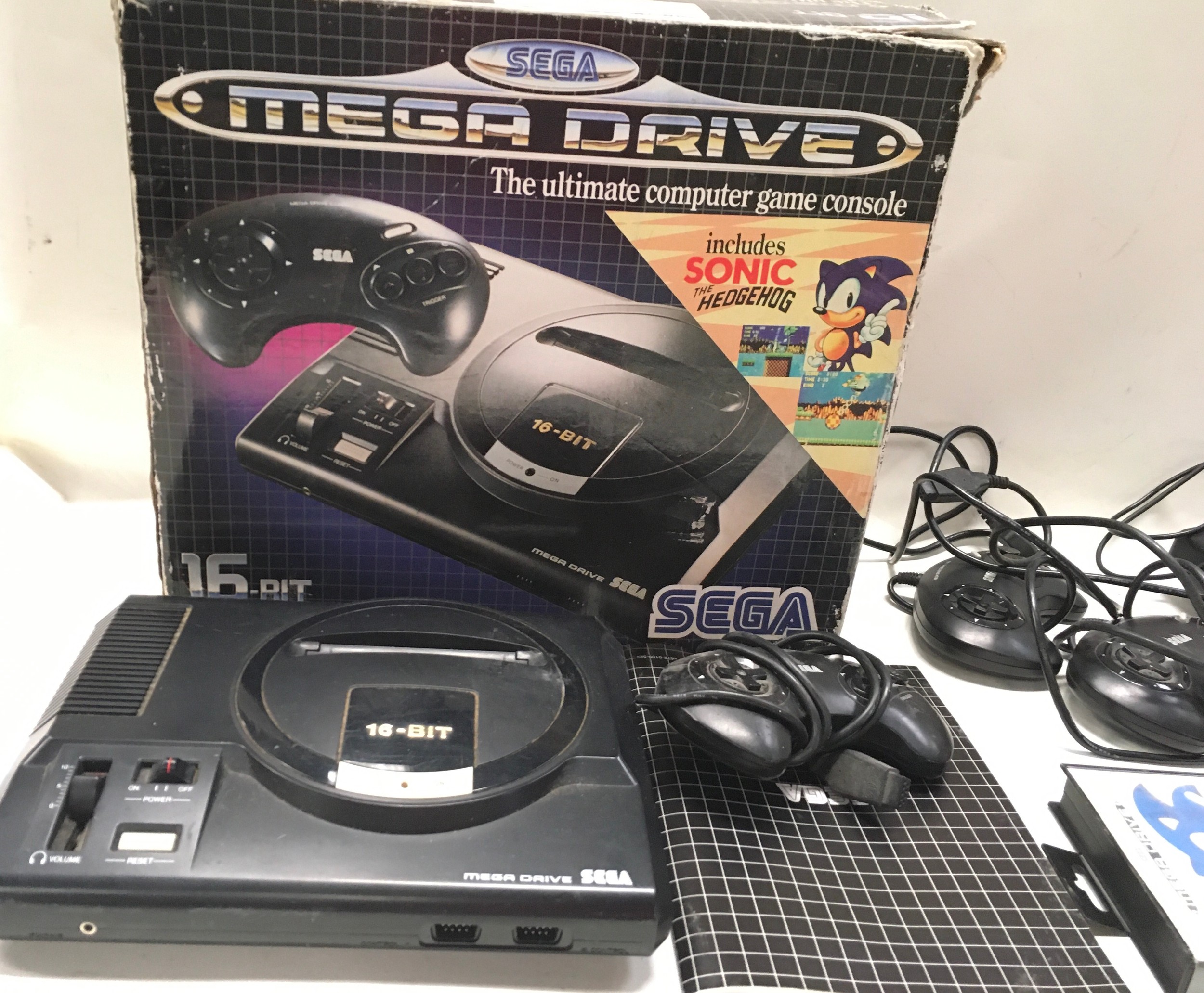 Collection of Sega Mega Drive machines along with controllers and a couple of games. - Image 3 of 3