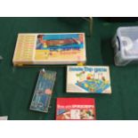 Collection of four vintage games to include Crossfire, Mouse Trap, Ker Plunk and Spirograph (not