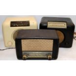 Three vintage Bakelite radios to include a cream cased Bush example