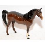 Royal Doulton chestnut Thoroughbred horse 21cms across