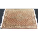 Quality Persian Tabriz rug. O/all size 150cms x 103cms.