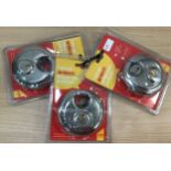 3 Stainless disc padlocks 90mm.