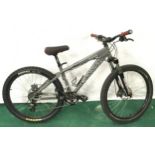 Kona Shred grey mountain bike 18 gears 22" wheel size 14" frame size.