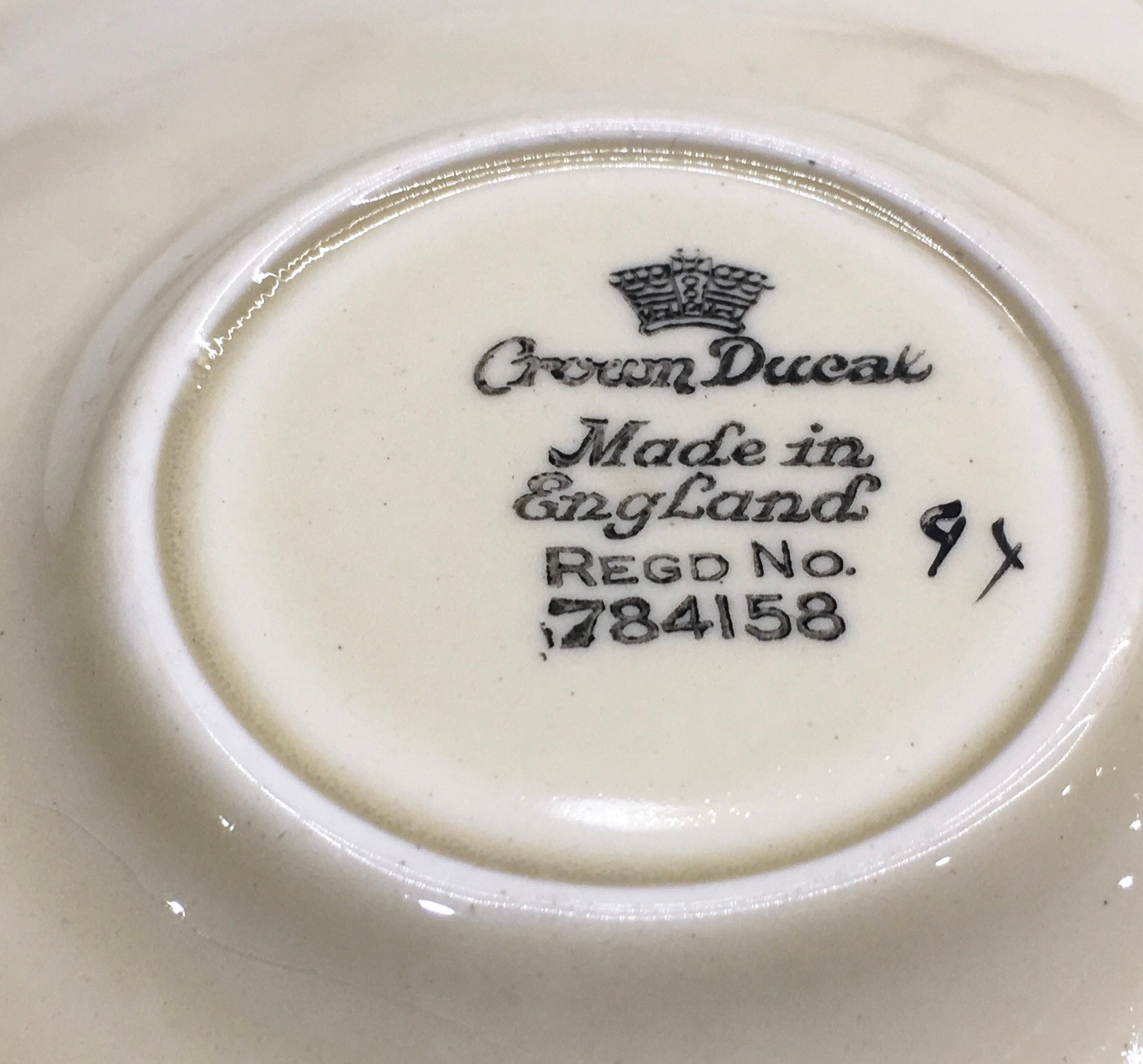 Art Deco Crown Ducal tea for two set with orange tree pattern - Image 4 of 4