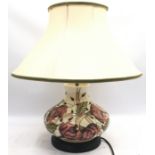 Quality Moorcroft lamp base and shade in Emma Bossons Pirouette Breeze pattern. Large squat