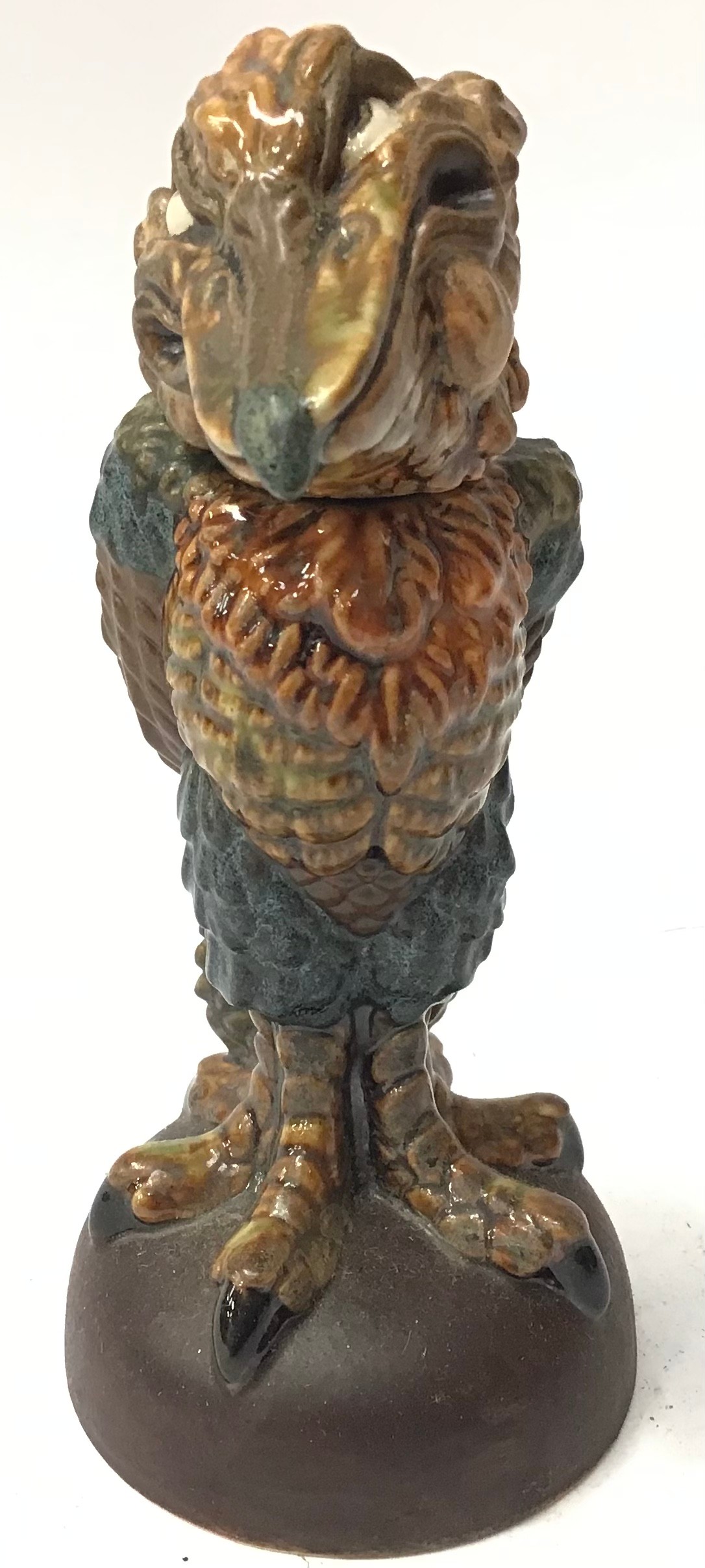 Andrew Hull (Burslem) grotesque bird figure with removable head fully marked & signed to base 5.5"