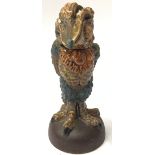 Andrew Hull (Burslem) grotesque bird figure with removable head fully marked & signed to base 5.5"