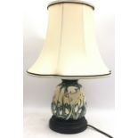 Quality Moorcroft lamp base and shade in the Nivalis Snowdrop pattern presented in undamaged