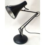 Genuine vintage navy blue Herbert Terry Anglepoise lamp.