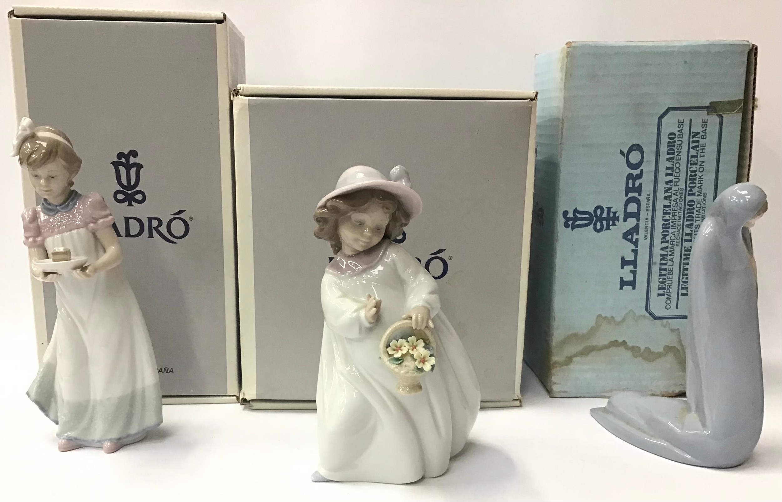 Lladro boxed figure Happiness 06685, together with boxed figure Happy Birthday 05429 & boxed