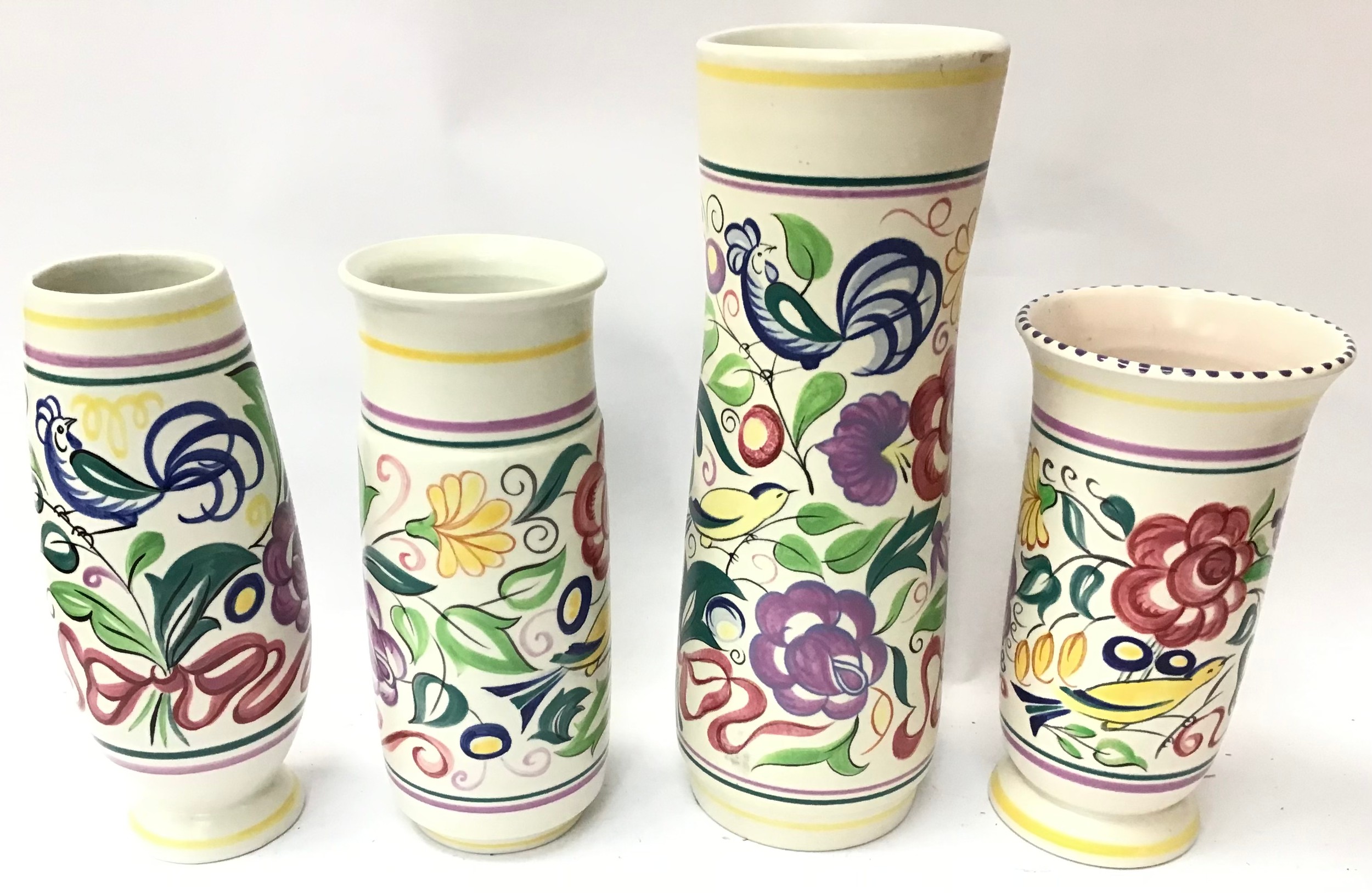 Poole Pottery collection of LE pattern vases (8)