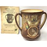 Royal Doulton rare & hard to find large limited edition Loving Cup to commemorate The Coronation