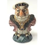Burslem Pottery (Andrew Hull) grotesque bird figure with removable head depicting Henry VIII fully