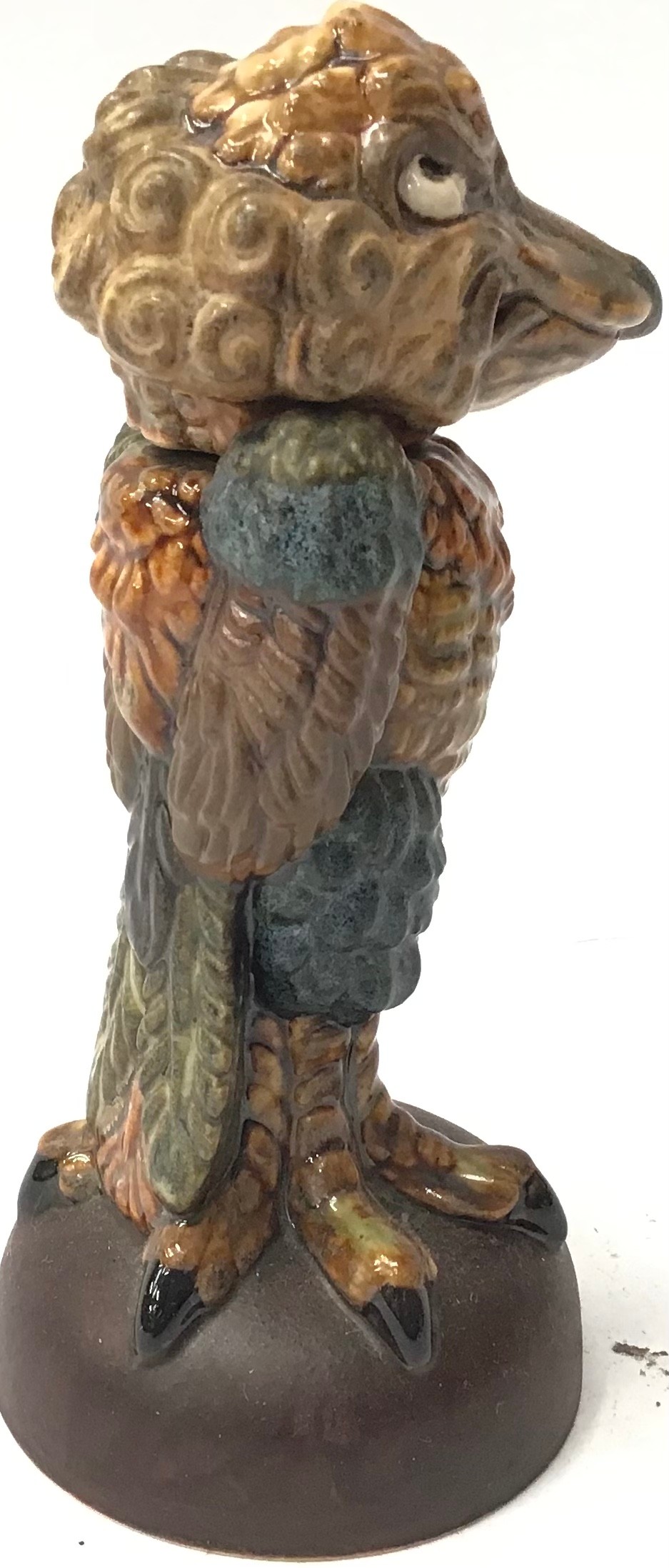 Andrew Hull (Burslem) grotesque bird figure with removable head fully marked & signed to base 5.5" - Image 2 of 4