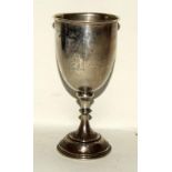 Silver H/M sporting trophy Inter services boxing dated 1938 17cm tall