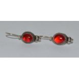 Carnelian 925 silver earrings.