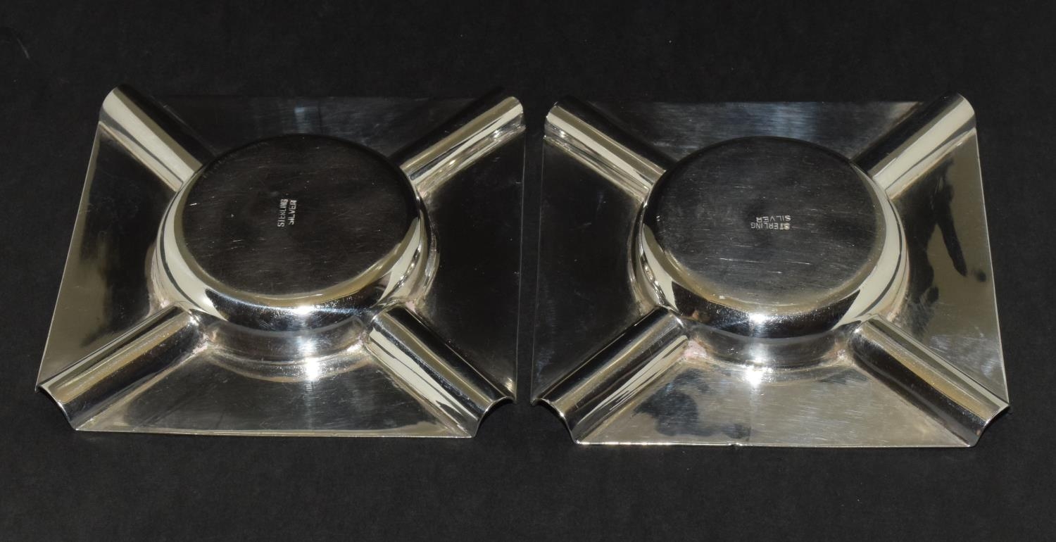 Pair of silver ash trays 94g - Image 7 of 9