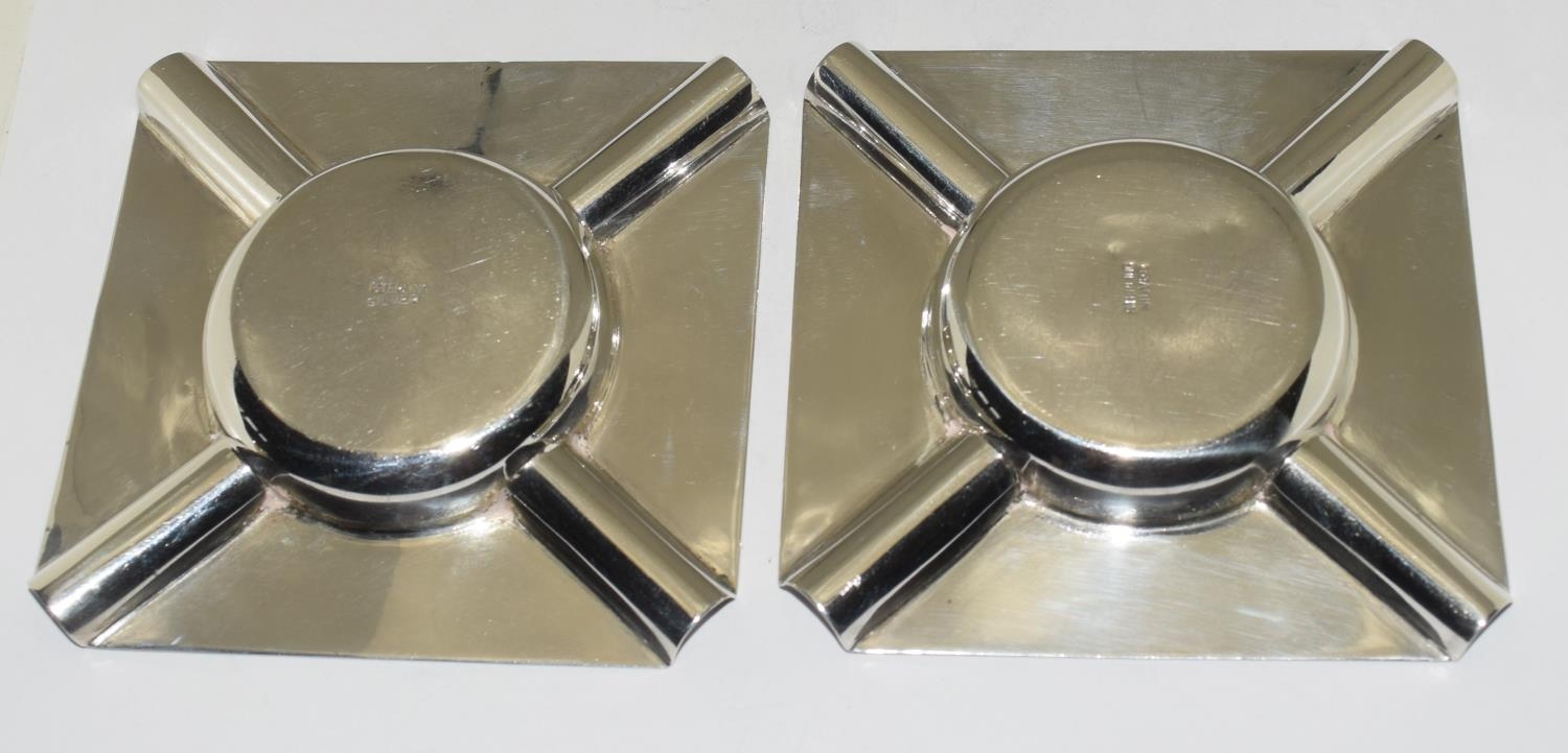 Pair of silver ash trays 94g - Image 3 of 9
