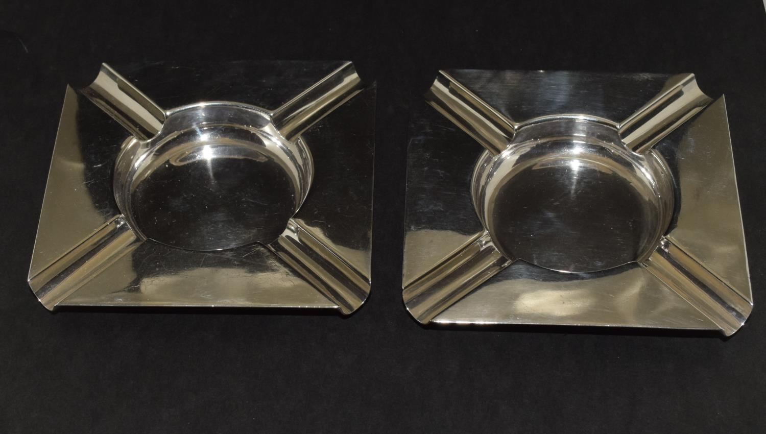 Pair of silver ash trays 94g - Image 6 of 9