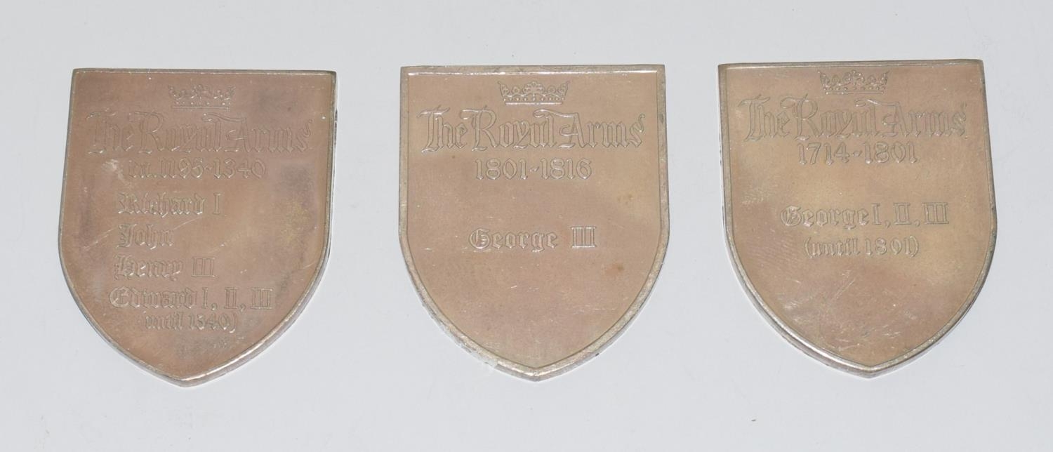 3 Solid Silver coat of arms shields 145g - Image 2 of 5