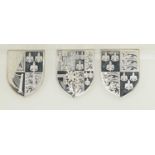 3 Solid Silver coat of arms shields 145g