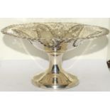 Silver Tazza Birmingham 1906 with floral decoration to inner rim and the body decorated with 6