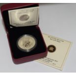 Canadian proof silver 10 dollar coin in in presentation case with certificate