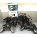 Kit vision action camera together 5 game controllers