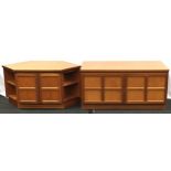 Two Nathan vintage 1970's/1980's teak entertainment units the largest measuring 51x103x46cm.