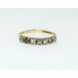 9ct gold ladies Peridot ring size N