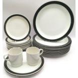 Poole Pottery Choisya pattern part dinner service including 10 x 25cms plates, 2 x 22cms plates,