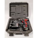 Snap-On cordless power drill model no CTU350 in hard plastic case.