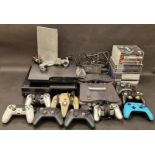 Large collection of various game consoles, controllers and games to include Nintendo 64, Microsoft