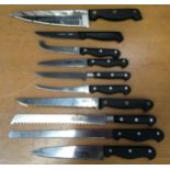 Collection of as new chef's assorted kitchen knives (10).