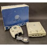 Sega Dreamcast vintage gaming system in original box.