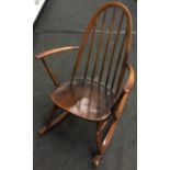 Mid century "Ercol" rocking chair Blue Label 85x60x70cm