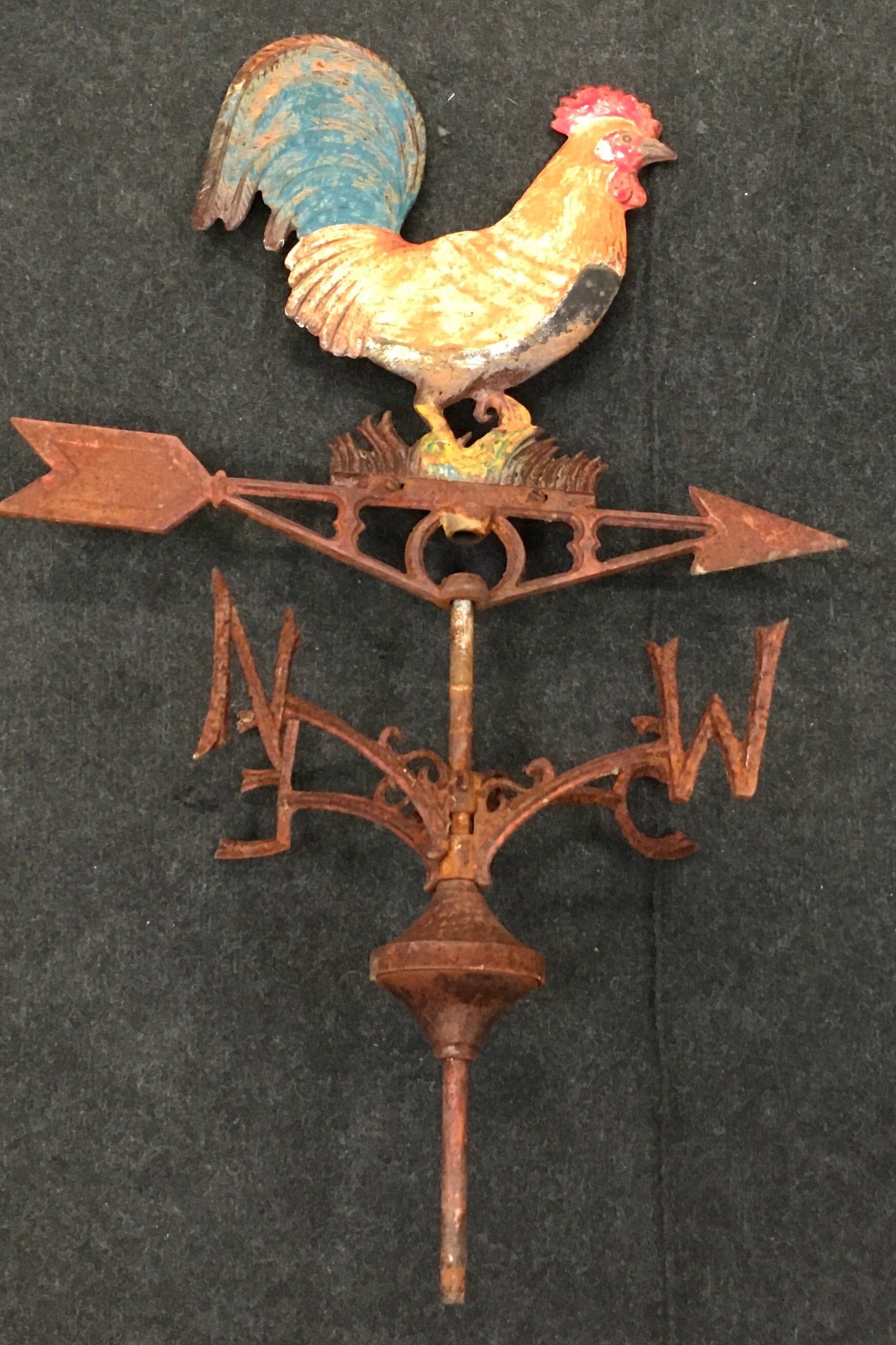 Vintage "Cockerel" weather vane 75x50cm - Bild 2 aus 2