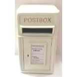 A white postbox (270mm deep) (74)
