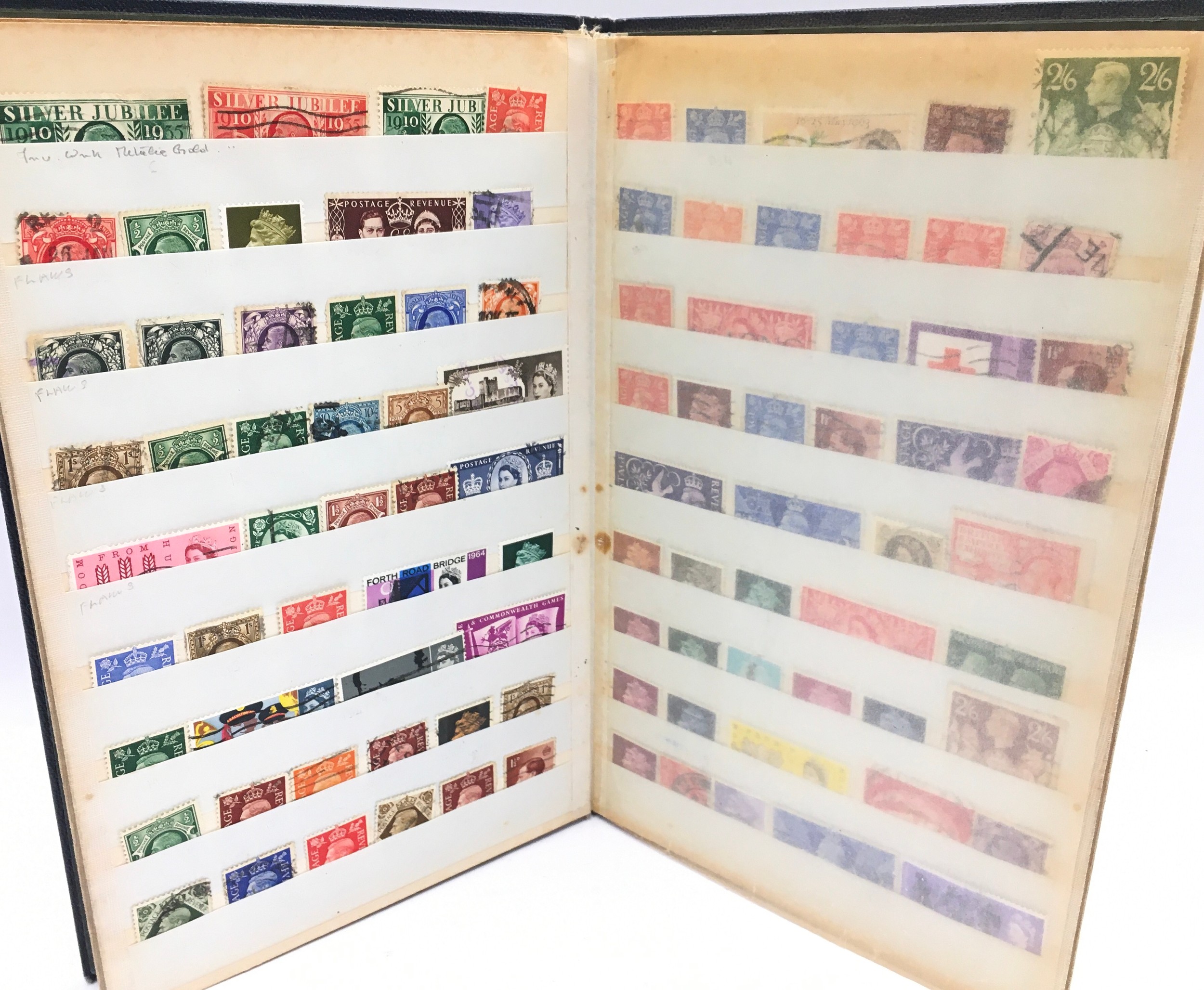 Stamps: Black album of GB stamps ref 108