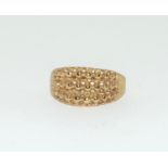 9ct gold ladies keeper ring size O