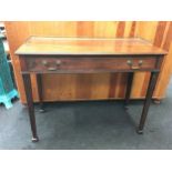 Antique hall table with brass gallery 65x92x42cm.