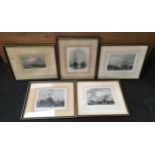 E.W.Cooke a collection of 5 19C prints of Harbour and Seascapes